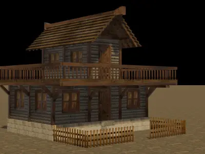 Low Poly Medieval Village House Pack for Game Developers Low-poly 3D model