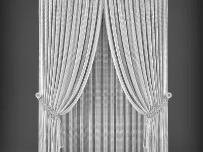 Curtain 3D Low-poly 3D model 4