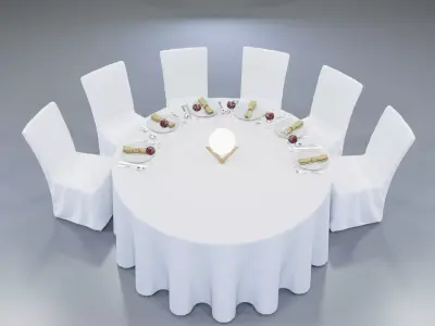 Table Chair 3D model