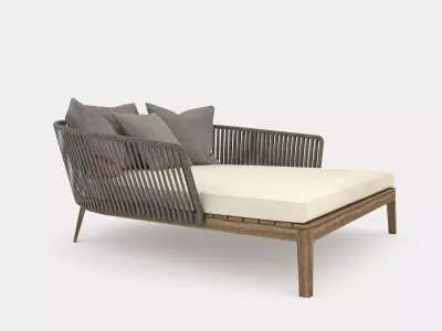Comfortable daybed for outside 3D model