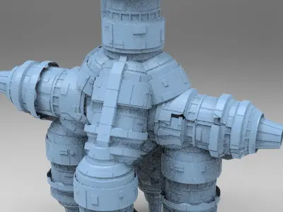 Moon base Power relay Tower 3  3D model