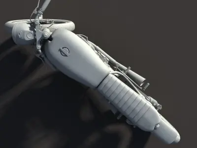 Cafe Racer Motorcycle 3D model