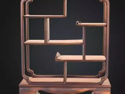 Vintage Wooden Furniture Collection 3D Model Pack