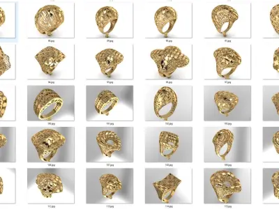 jewelry ring stl bulk collection 3D print model