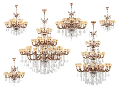 6806 Osgona Collection of Murano Glass Lamps 3D Model Pack