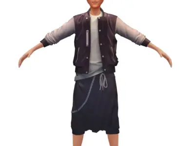 Cartoon High Poly Subdivision Avatar 020 Low-poly 3D model