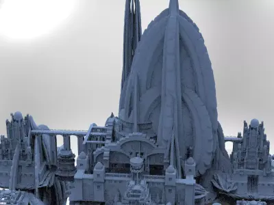Advanced Civilization Tower Design 5 3D model