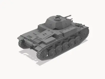 Panzerkampfwagen II Ausf C - 1-100 Scale 3D print model