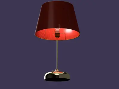 Lamp Red and Gold  3D model