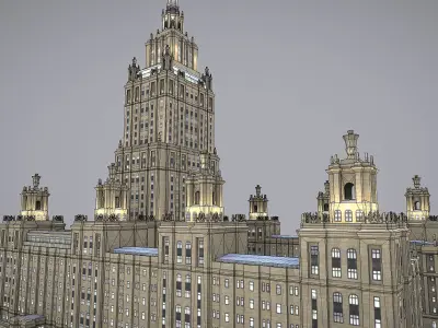 Radisson Royal Hotel Low-poly 3D model