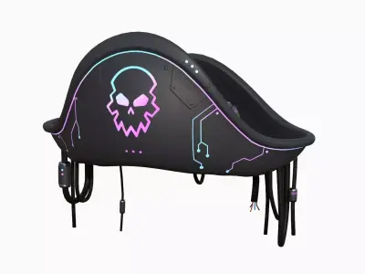 Cyberpunk Pirate Hat A01 - Character Design Low-poly 3D model
