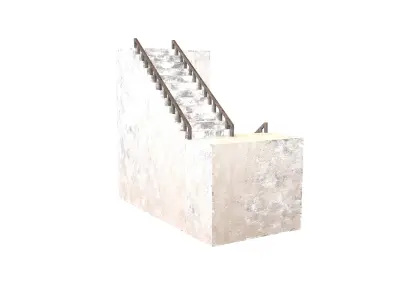 Stairs V1 002 Low-poly 3D model