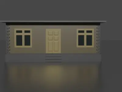 City house low-poly Low-poly 3D model
