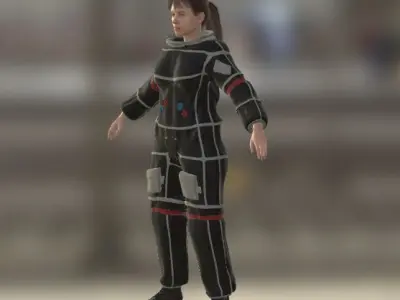 GIRL ASTRONAUT 3D model