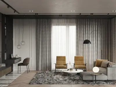 apartment interior scenes        3D model 4
