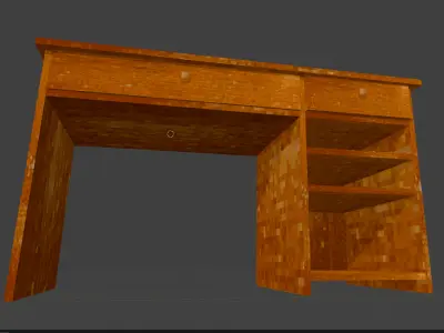 Soviet Table PS1 Style Low-poly 3D model