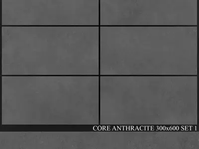 Yurtbay Seramik Core Anthracite 300x600 Set 1 3D model