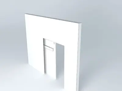 sliding door with pulley Free 3D model
