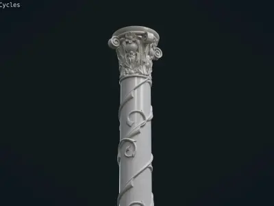 Printable  Column Pillar 3D print model