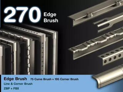 Edge brush 3D model