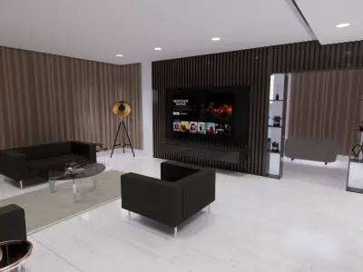 LIVINGROOM and KITCHEN 3D model