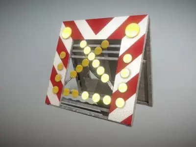 Road barrier 616-30 - Simple Version Low-poly 3D model