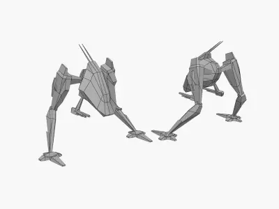 Animated Mech Walker 3D model