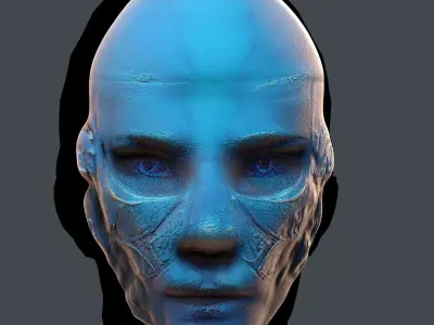 Gas mask printable helmet scifi character game space Low-poly  Low-poly 3D model