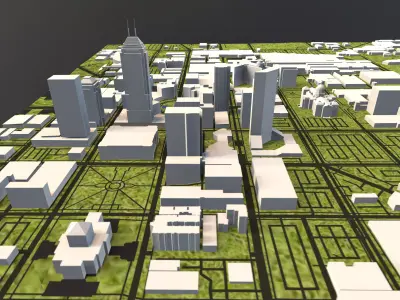 Downtown Indianapolis Indiana 3D model