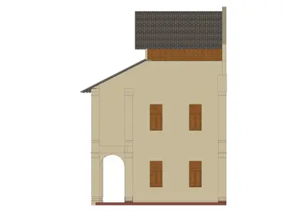 Malaysia Shophouse Corner 1760 Heritage Colonial Architecture 3D model