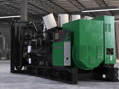  Industrial Diesel Generator Green 