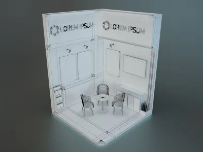 EXHIBTION STAND JBY 9 sqm 3D model