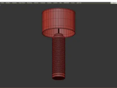  Uttermost Yana  Ribbed Cylinder Lamp Low-poly 3D model