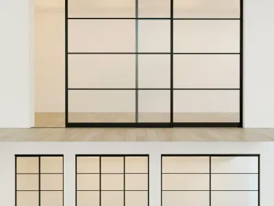 Sliding door  Partition Case-compartment  7 3D model