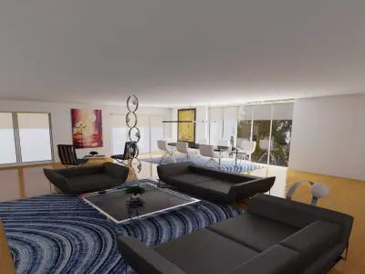 Modern Living Room Free 3D model buy