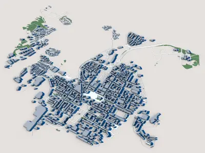 Karlskrona City Sweden 3D model