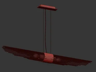 SUSPENSION modern pendant light in gold 3D model