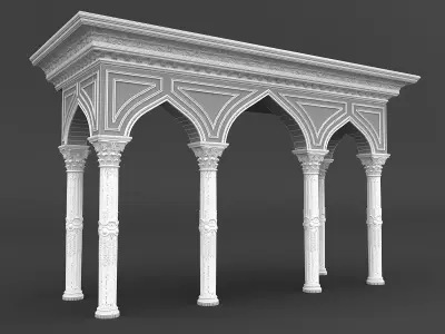 mosque entrance 03 3D model