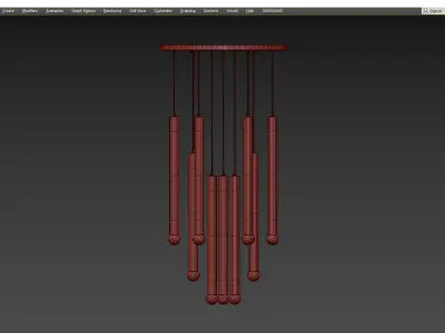 Daje LED Multi Light Pendant Light Low-poly 3D model