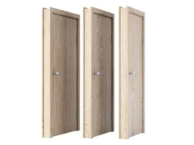 Wooden Door Set V10  3D model