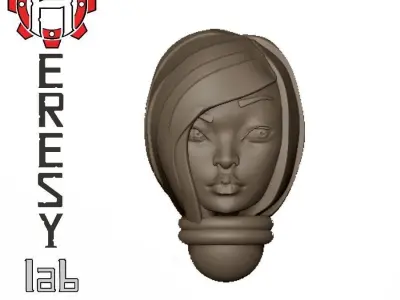 Heresylab - Female Sci-Fi heads for conversions SET 10 of 21 3D print model
