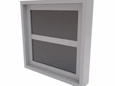 Bathroom window lowpoly 3d model Low-poly 3D model