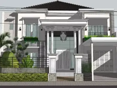 16 3D SketchUp models of luxury houses and apartments 3D model