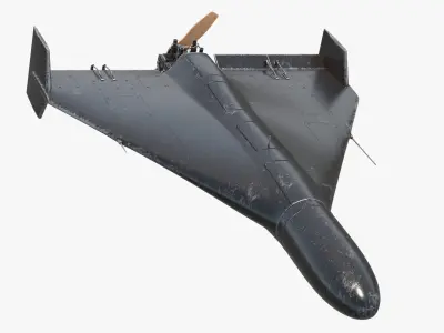  Suicide Drone Shahed 136 Black Rigged for Cinema 4D 