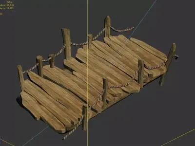 Field - Wooden Bridge 52 3D model