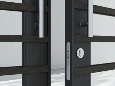 Aluminium door 131 3D model purchase