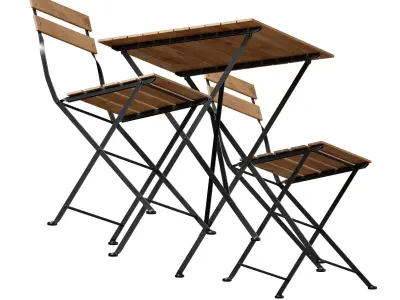 Outdoor Folding Furniture Outdoor Terrace Cafe Furniture 3D model