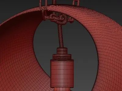 PEAR 1 clear glass pendant light 3D model