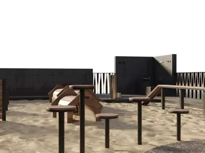 Dog walking area 3 3D model