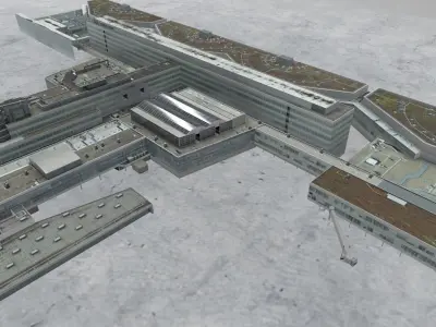 EDDF Terminal 1B Low-poly 3D model